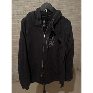 Clipping Vintage Hoodie Graphic Zip Up Jacket XL Black Sci-Fi‎ Robot